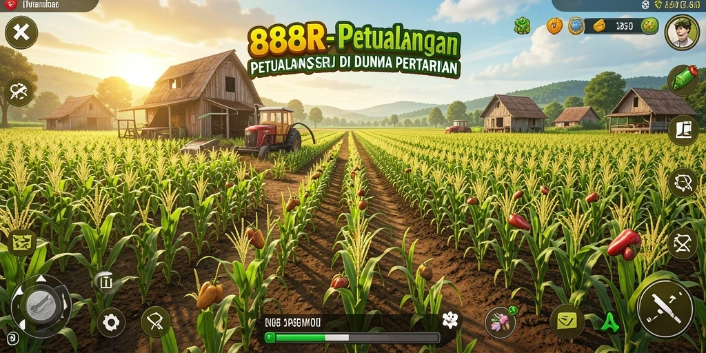 Tampilan gameplay Farming yang menarik dan menyenangkan dari 888R.