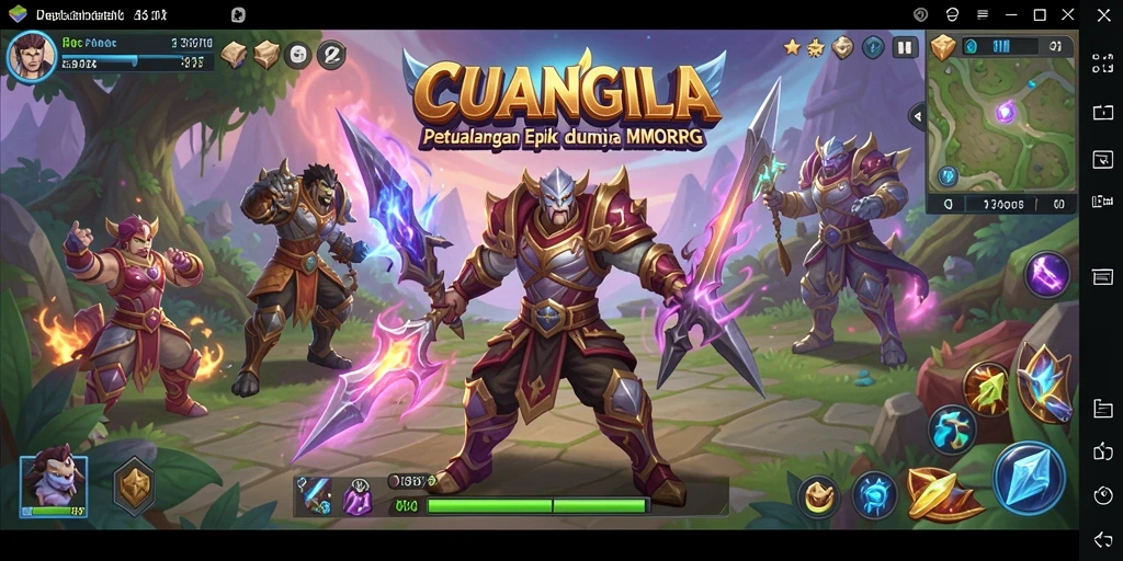 Tangkapan layar CUANGILA menunjukkan aksi pertempuran seru di dunia MMORPG.