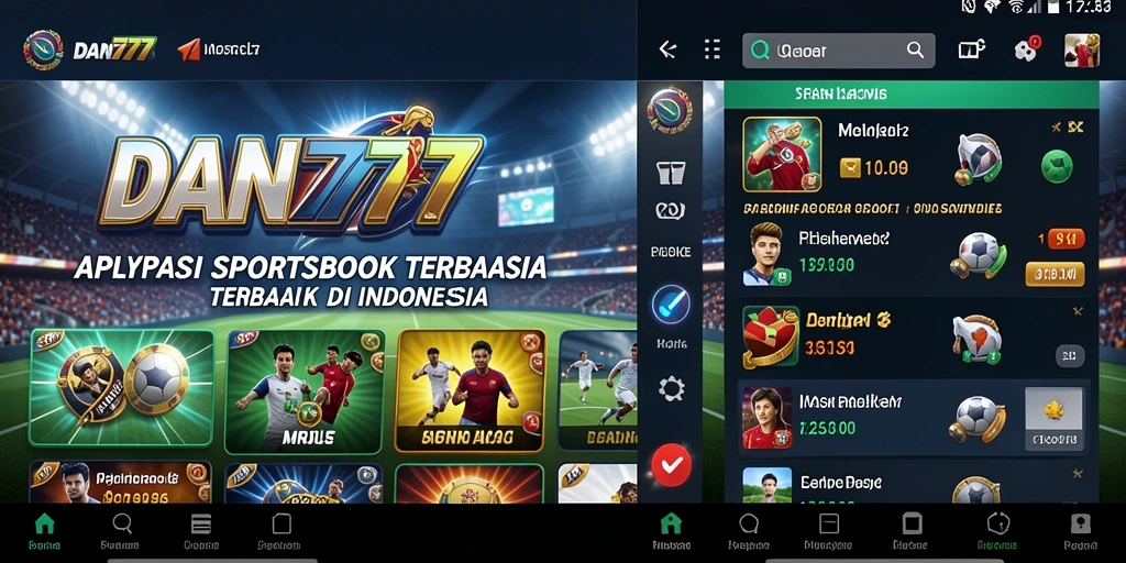 Tampilan gameplay taruhan olahraga dalam aplikasi DAN777.