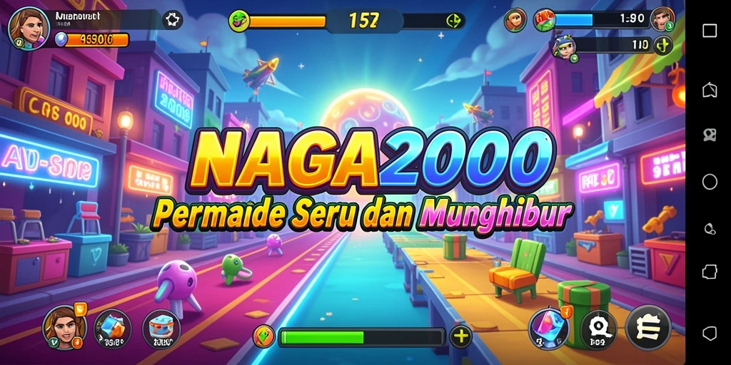 Screenshot gameplay NAGA2000 menampilkan aksi seru permainan Arcade.