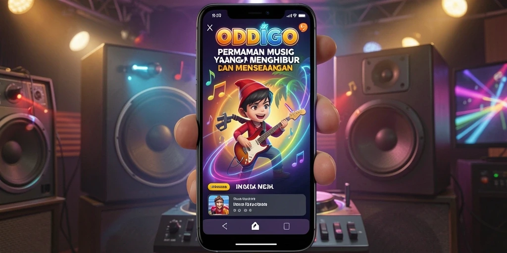 Gambar gameplay ODDIGO saat pemain menikmati permainan musik.