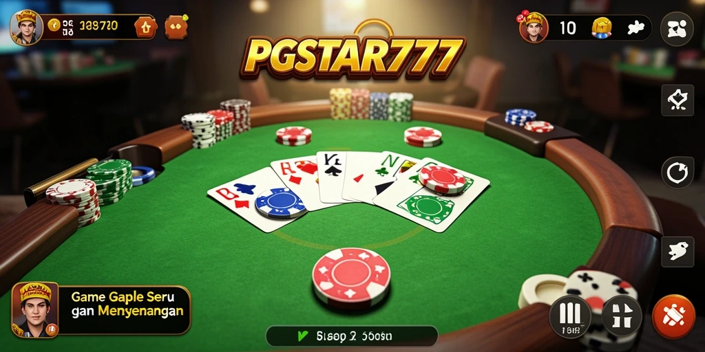 Tangkapan layar PGSTAR777 menunjukkan antarmuka permainan Gaple yang menarik.